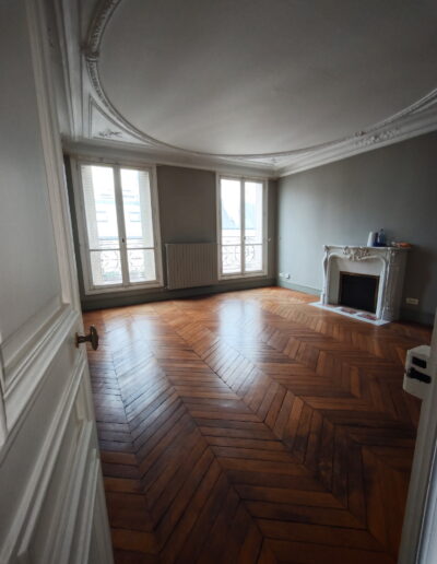 séjour propre après débarras appartement et cave rue du Vieux Colombier