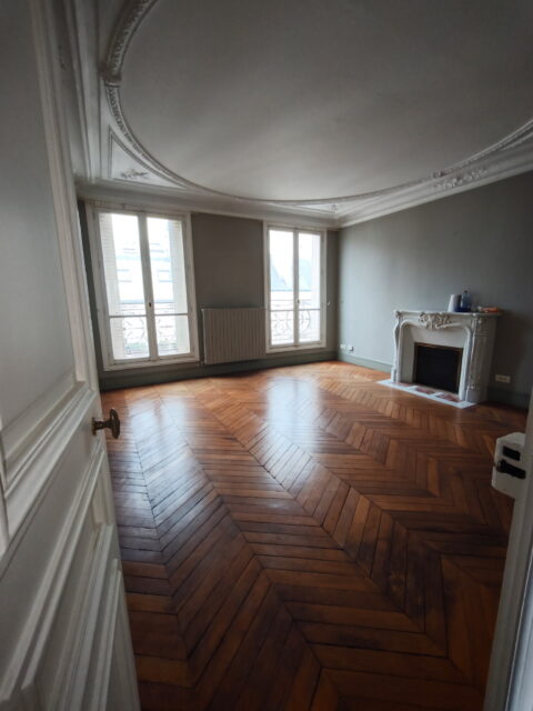 séjour propre après débarras appartement et cave rue du Vieux Colombier