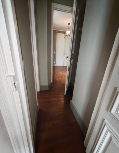 état du couloir lors d'un débarras d'appartement