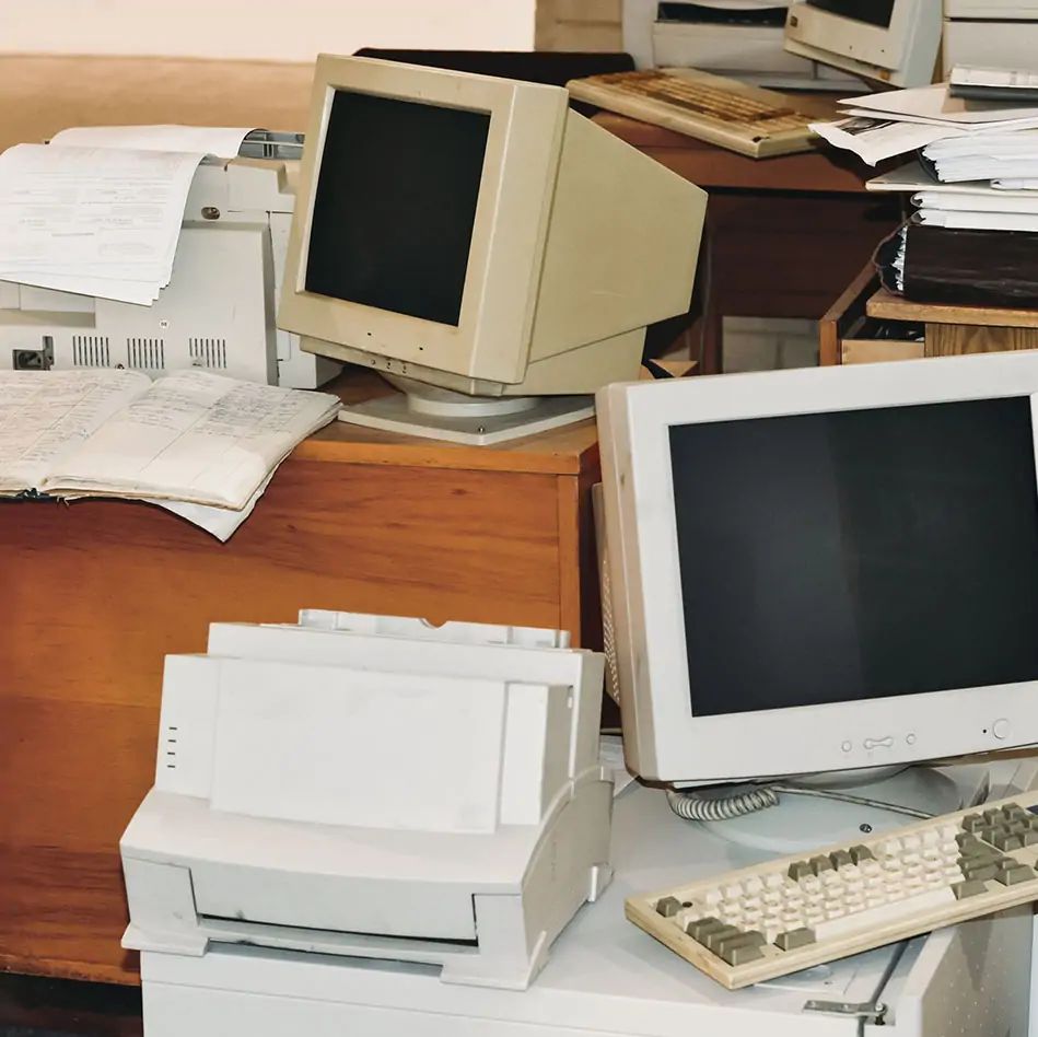 Débarras matériel informatique Equipement obsolete comprenant ecrans et imprimantes