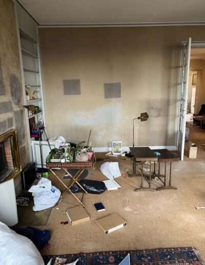 Débarras d'appartement rue Raynouard, Paris 16e. Salon.