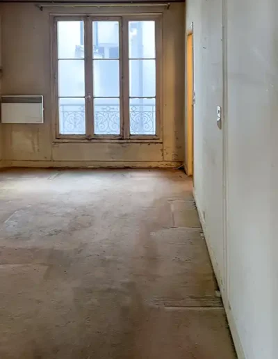 Débarras appartement Rue Monge, Paris 75005, chambre vide