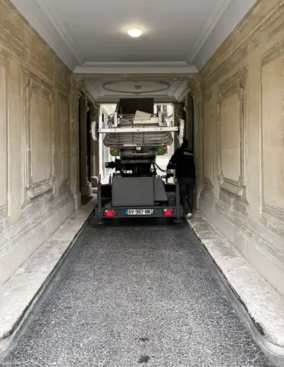 Debarras appartement Rue des ecoles, monte meubles