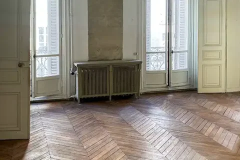 Appartement vidé avec soin – Rue des Écoles, 75005 Paris 95 Debarras appartement Rue des ecoles, salon vide 1