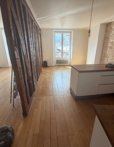 Débarras d'un duplex à paris, coin cuisine