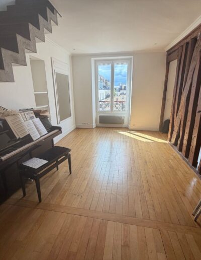 Débarras d'un duplex à paris, séjour